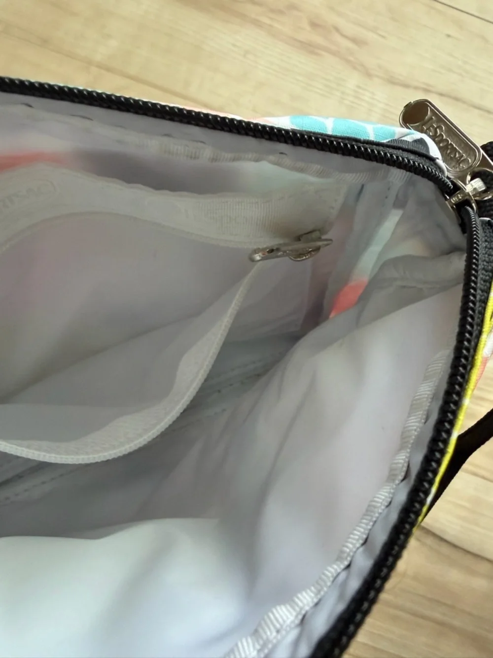 LeSportsac Floral Crossbody in White with Yellow, Pink, Coral & Aqua